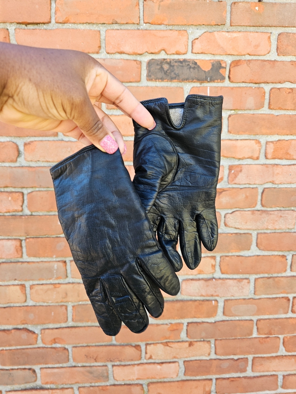 Madova Florence Italy Genuine Leather Gloves | Black Cashmere Lined | Size 7